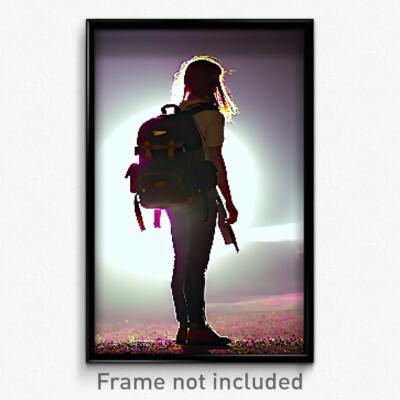 Pixel Art Poster - Grand Backpack (8 Bit Psychedelic Trippy Video Game Print)