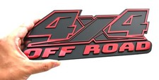 1pc Custom 4x4 Off Road Decals 3d Emblem Bed Badge For Trunk New Red Black