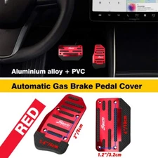 Red Car Non-Slip Gas Automatic Brake Foot Pedal Pad Cover Accessories Universal