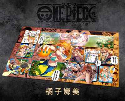 Orange Nami One Piece Playmat With Zones OPCG TCG CCG Trading Card