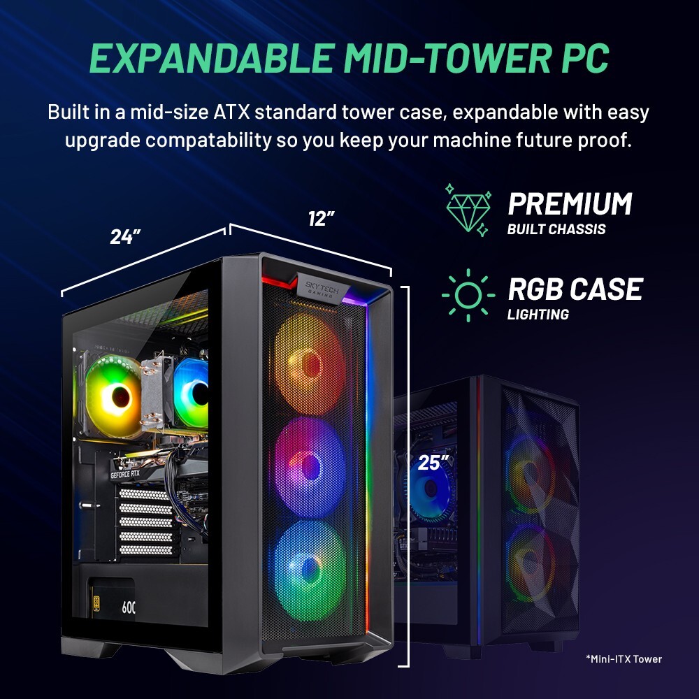 Guaranteed Satisfaction Skytech Nebula Gaming PC, INTEL i5, NVIDIA 4060, 1TB SSD, 16GB DDR4, Win11 - Image 5