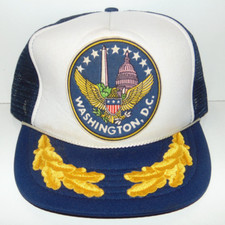 Vintage Washington D.C Scrambled Eggs Styled Snapback Trucker Hat Cap