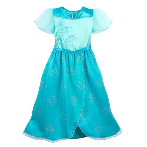 little mermaid night dress The Little Mermaid Ariel Girls Fantasy Gown Nightgown Pajamas 3T, Teal