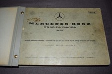 Spare parts list spare parts catalogue Mercedes W115 200-220D 09/1970 very good