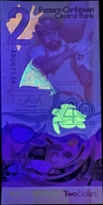 US SELLER East Eastern Caribbean 2 Dollars 2024 40th P 61 Polymer AB Prefix UNC