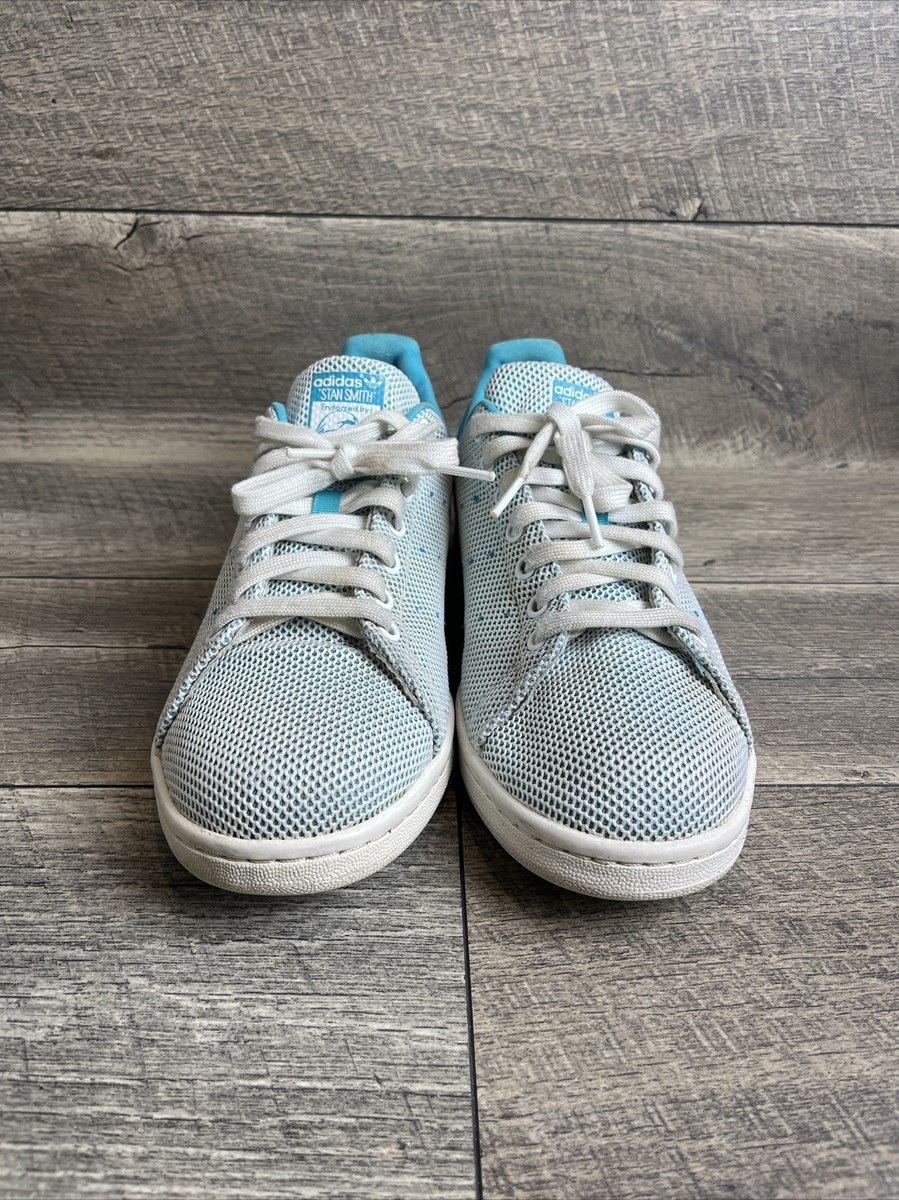 Adidas Stan Smith Tennis Shoes Teal Blue Green White Men Size 10.5
