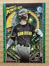 Samuel Zavala 2024 Bowman Chrome Prospect Power Up Green Mojo Refractor RC #d/99