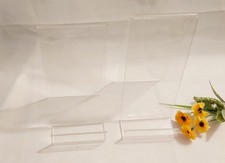 Set Of 2 Large Clear Plastic Acrylic Perspex Display Stand Used Very Good