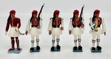 Vintage 1960-70s Lot 5 AOHNA Athena Greek Plastic Toy Soldiers Guards 70mm