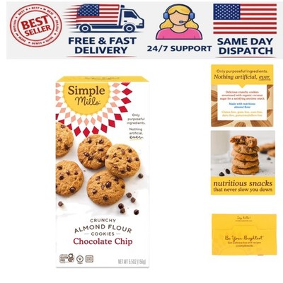 Almond Flour Chocolate Chip Cookies, Gluten Free and Delicious Crunchy Cookie...