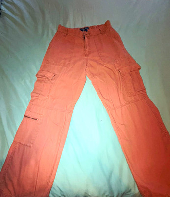 Aeropostale Men's Pink Cotton Canvas Utility Cargo Pants Straight Leg S