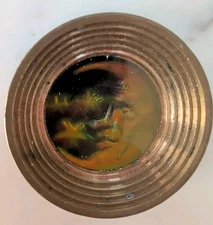 Vintage Heavy Brass Hologram Holographic Pog Slammer Moon And Stars .5 Inch Thic