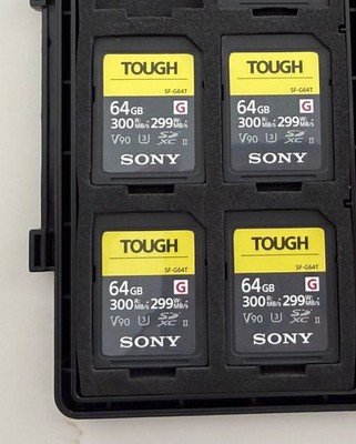 Sony Tough SF-G64T 64GB Class 3 - SDXC Memory Card - (SFG64TT1)  4 Pack 