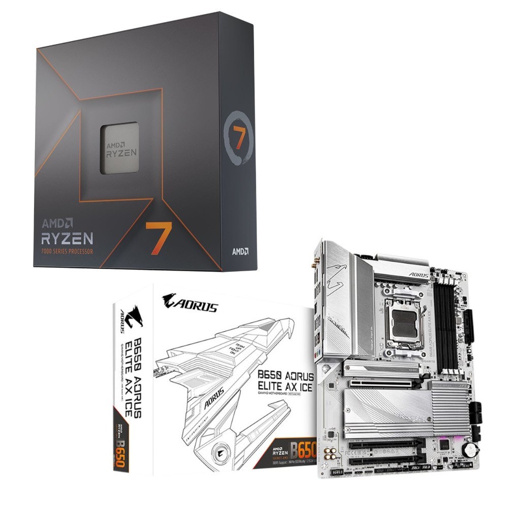 🔥 AMD Ryzen 7700X Gigabyte B650 AORUS ELITE AX ICE ATX
