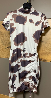 DO MY SELF wunderschönes Minikleid bodycon sexy mit Muster drapiert Gr.M