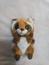 TY Beanie Babies Boo Boos Animal Plush Kids Soft Toy RUSTY THE RACCOON 6" VGC