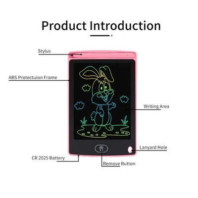 LCD Drawing Tablet for Kids Writing Board Erase Button Educational Toy