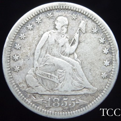 1855-P Seated Liberty Quarter — photo from another recent sale