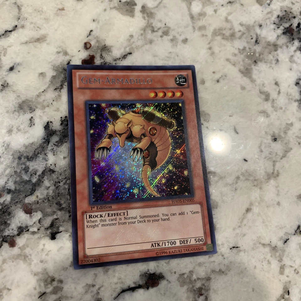 YuGiOh Card Gem-Armadillo HA05-EN005 1st Edition Secret Rare Hidden Arsenal TCG. - Image 3 of 4