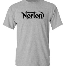 Classic Motorcycle Racing Biker Style Graphic Tee Mens Vintage Cotton T-Shirt