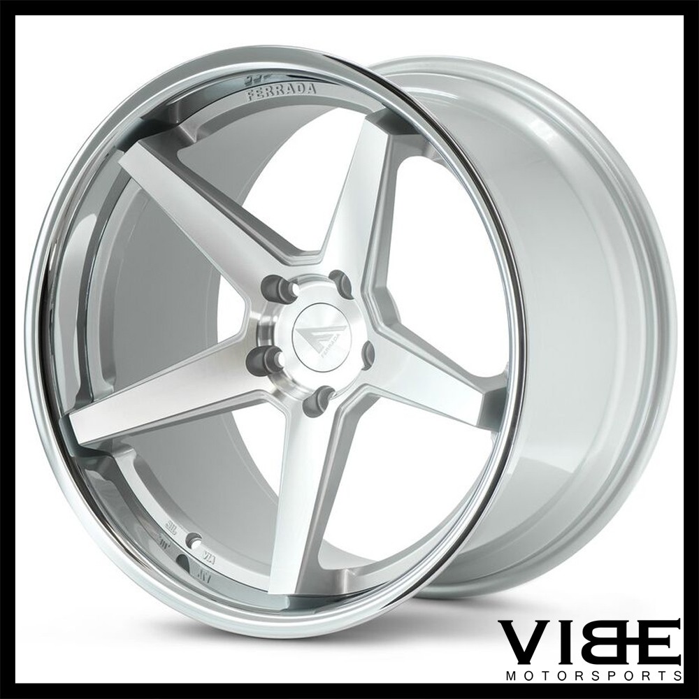 20" FERRADA FR3 SILVER CONCAVE WHEELS RIMS FITS MASERATI GHIBLI