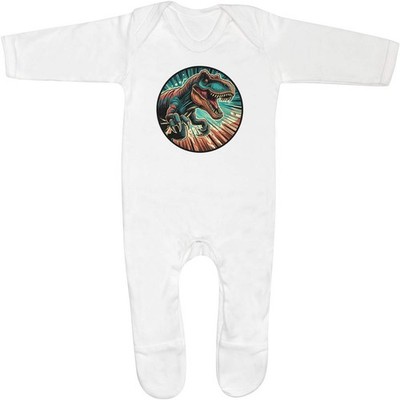 'Angry T Rex Dinosaur' Baby Romper Jumpsuits / Sleep suits (SS061619)