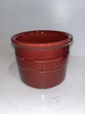 Longaberger Pottery Woven Traditions Cranberry Small Crock USA Made