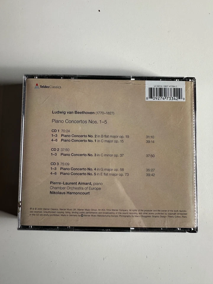 Beethoven Piano Concertos Nos. 1-5 / Cofanetto 3 CD / Teldec - Immagine 2 di 2