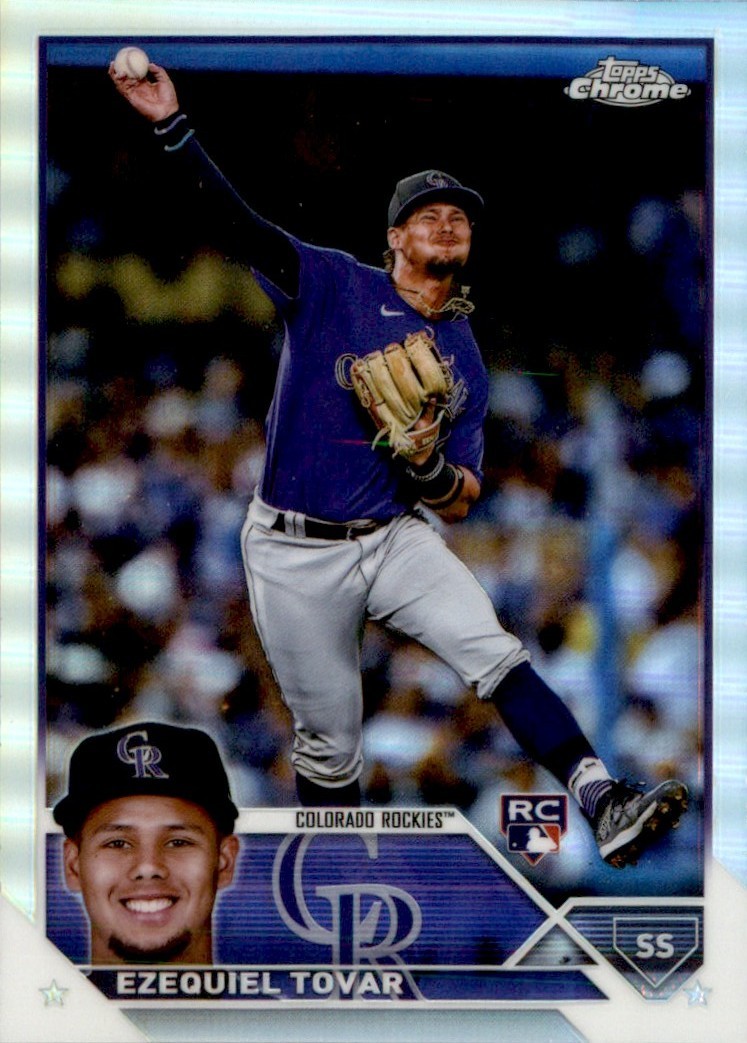 Ezequiel Tovar 2023 Topps Chrome Refractors RC #106 Colorado Rockies
