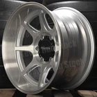 FALCON T8 6x139.7 6x5.5 17x9 -38 OFFSET SILVER BRUSH 8 SPOKES TRUCK 4 WHEELS SET