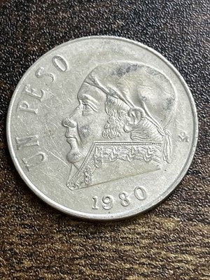 1980 Mexico Un 1 One Peso XF Extremely Fine Actual Coin TC7199*