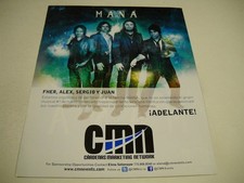 MANA Fher - Alex - Sergio - Juan ADELANTE! Pubblicità espositore promozionale 2 lati 2011