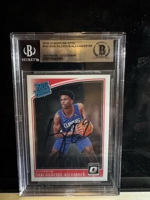 【Beckett鑑定済】SHAI GILGEOUS-ALEXANDER直筆サイン SHAI GILGEOUS ALEXANDER RC Signed Auto Autograph 2018-19 Optic BAS