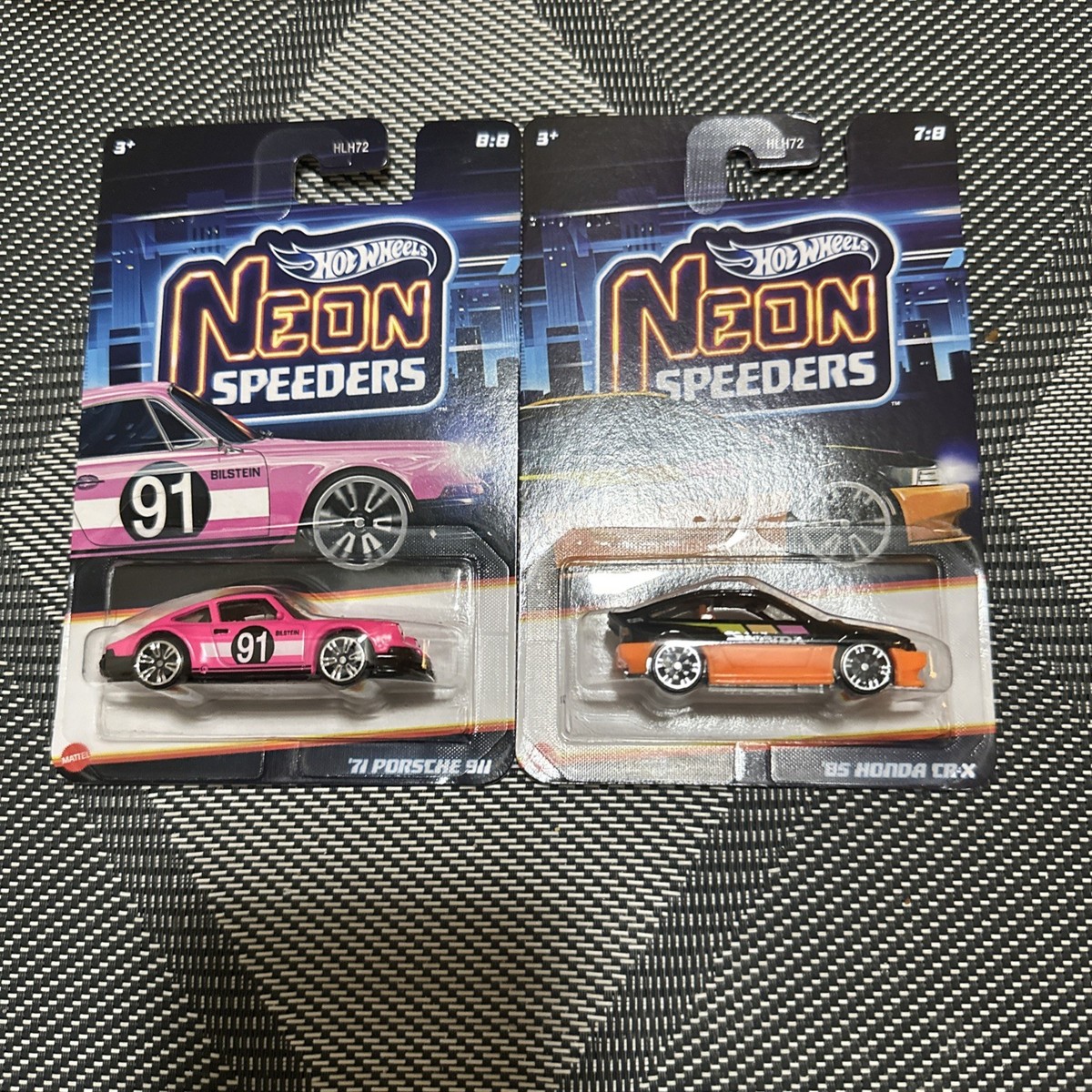 2026 Hot Wheels Neon Speeders Porsche 911 & Honda CR-X Lot X 2