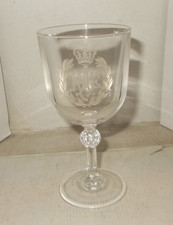 RAF crest  etched goblet /wine glass