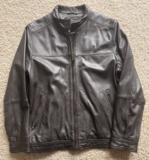 Men s Rodd & Gunn Brown Leather Jacket Size X...