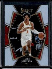 2021-22 Panini Select Jalen Johnson RC Silver Prizm Premier Level #200 Hawks