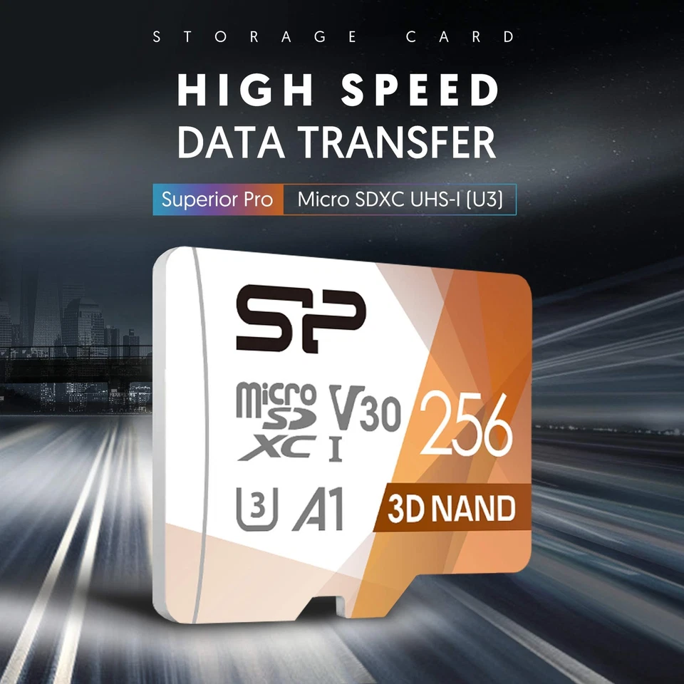 Silicon Power 256GB Micro SD Card U3 SDXC Up to 100MB/s High Speed Memory Car... - Image 3 of 4