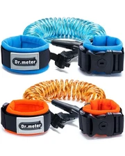 Dr.meter Toddler Leash, 2 Pack Safety Anti Lost Wrist Link Blue and Orange 