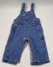 Vintage Lee Blue Denim Kids Bib Overalls USA Made 100 Cotton Size 18 Months