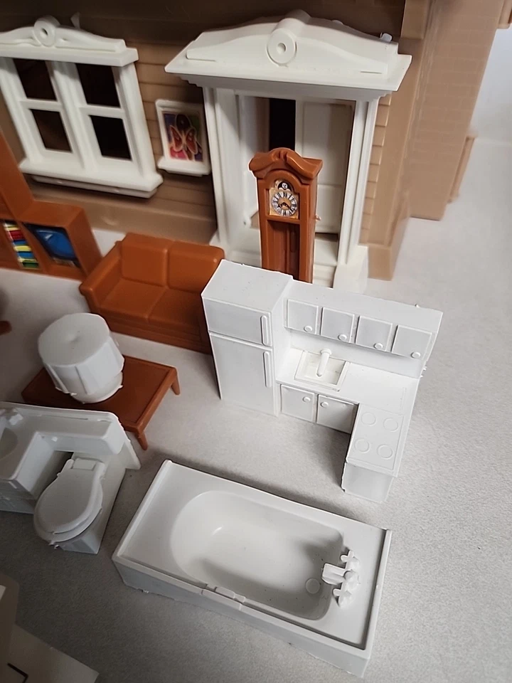 Casa de muñecas y muebles de colección Durham Industries Play Carry plástico plegable Foto 3 de 4