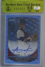 2013 Bowman Draft Blue Wave Refractor 18/50 Andrew Knapp #BCA-AK Auto 5j0