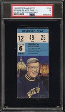 Lou Holtz Notre Dame Coaching Debut - PSA Ticket 1986 N.D. Fighting Irish
