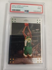 2007 Topps Chrome Kevin Durant #131 Rookie Card PSA 9 Mint RC. rookie card picture
