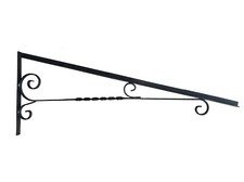 Staffa in acciaio per tenda a sbalzo (PACK x4) per telo porta finestra. 14 pollici x 36 pollici