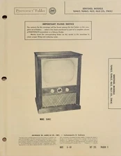 SAMS TELEVISION SERVICE MANUAL 205-9 SENTINEL 1U462 1U463 462 463 2WA