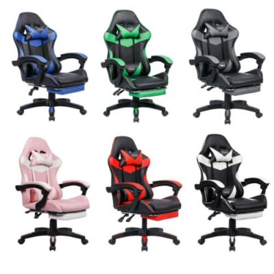 Neo Faux Leather Racing Gaming Office Lumbar headrest footrest