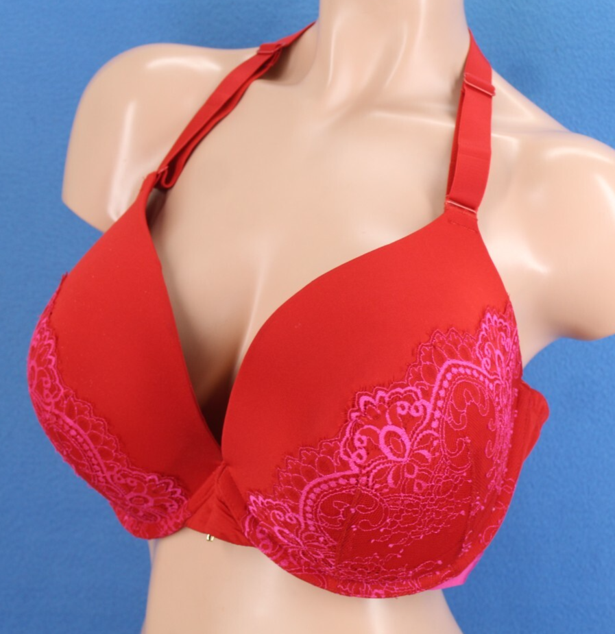 Cacique Boost Underwire Padded Boost Plunge Bra Size 46D #H6974