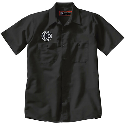 Star Wars IMPERIAL EMPIRE TIE FIGHTER Button Mechanic type Work SHIRT Black punk