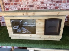 LARGE Cat Kennel/ Small Dog Shelter ~ House / with window DELIVERED ASSEMBLED